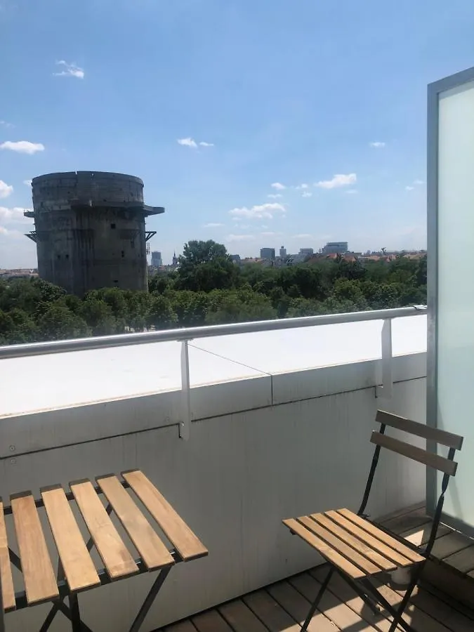 Augartenblick Penthaus 14 - Blick zum Riesenrad Wien 0*,