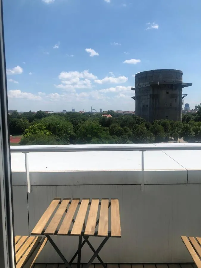Augartenblick Penthaus 14 - Blick zum Riesenrad Wien Apartment